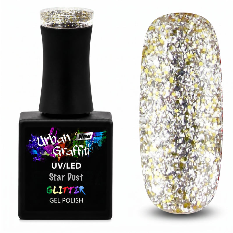 Star Dust - UGGP-A0906 Urban Graffiti Gümüş ve Altın Simli Jel Oje 15ml