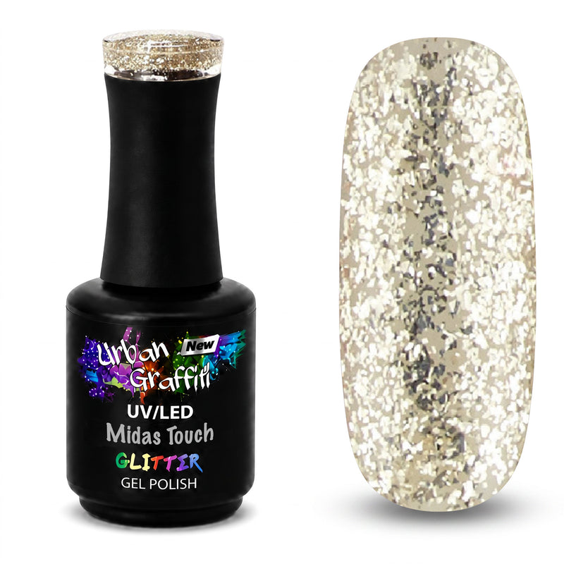 Midas Touch - UGGP-A0914 Vernis Gel Pailleté Or Graffiti Urbain 15ml