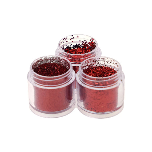 Reine de Cœur - Paillettes pour Nail Art Rouge - B0300